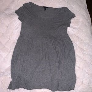 F21 basic grey cotton mini dress
